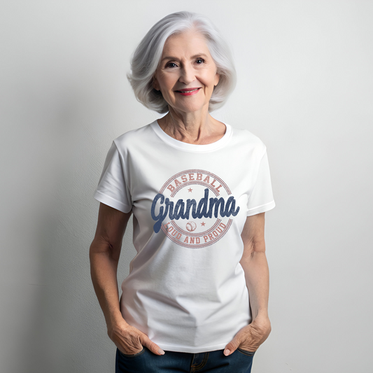 Adult Baseball Grandma Loud and Proud T-Shirt