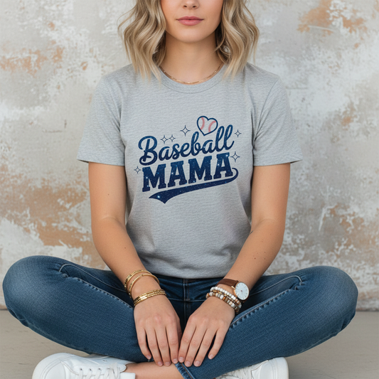 Adult Baseball Mama T-Shirt