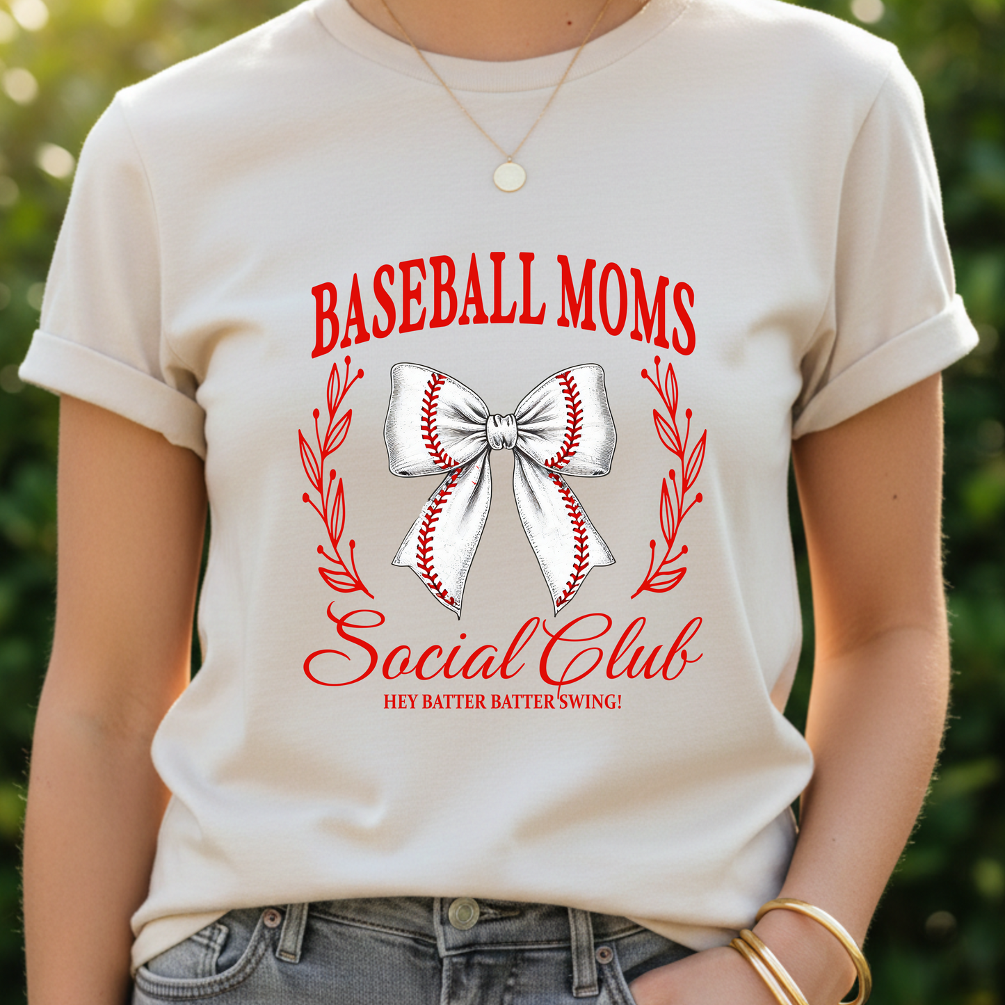 Adult Baseball Moms Social Club T-Shirt